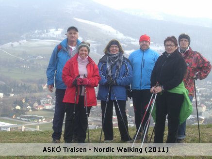 Nordic Walking am 16.02.2011: 6 Personen marschierten vom Proisl Denkmal über Berger Bauer auf die Windräder von dort über Campingplatz Kirchengasse wieder zum Proisl Denkmal.